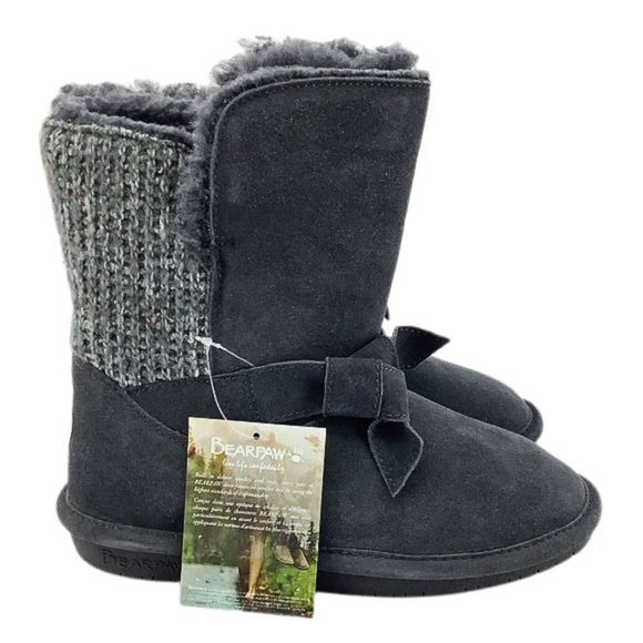 BearPaw | Women's Geneva Boots | Charcoal | Size 8 - Picture 4 of 7